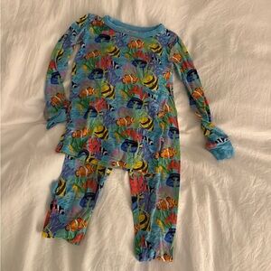 Colorful Fish Print Kids Bamboo PJs